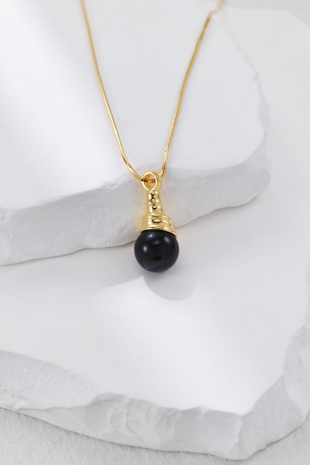Niche Design Series Sterling Silver Black Agate Necklace