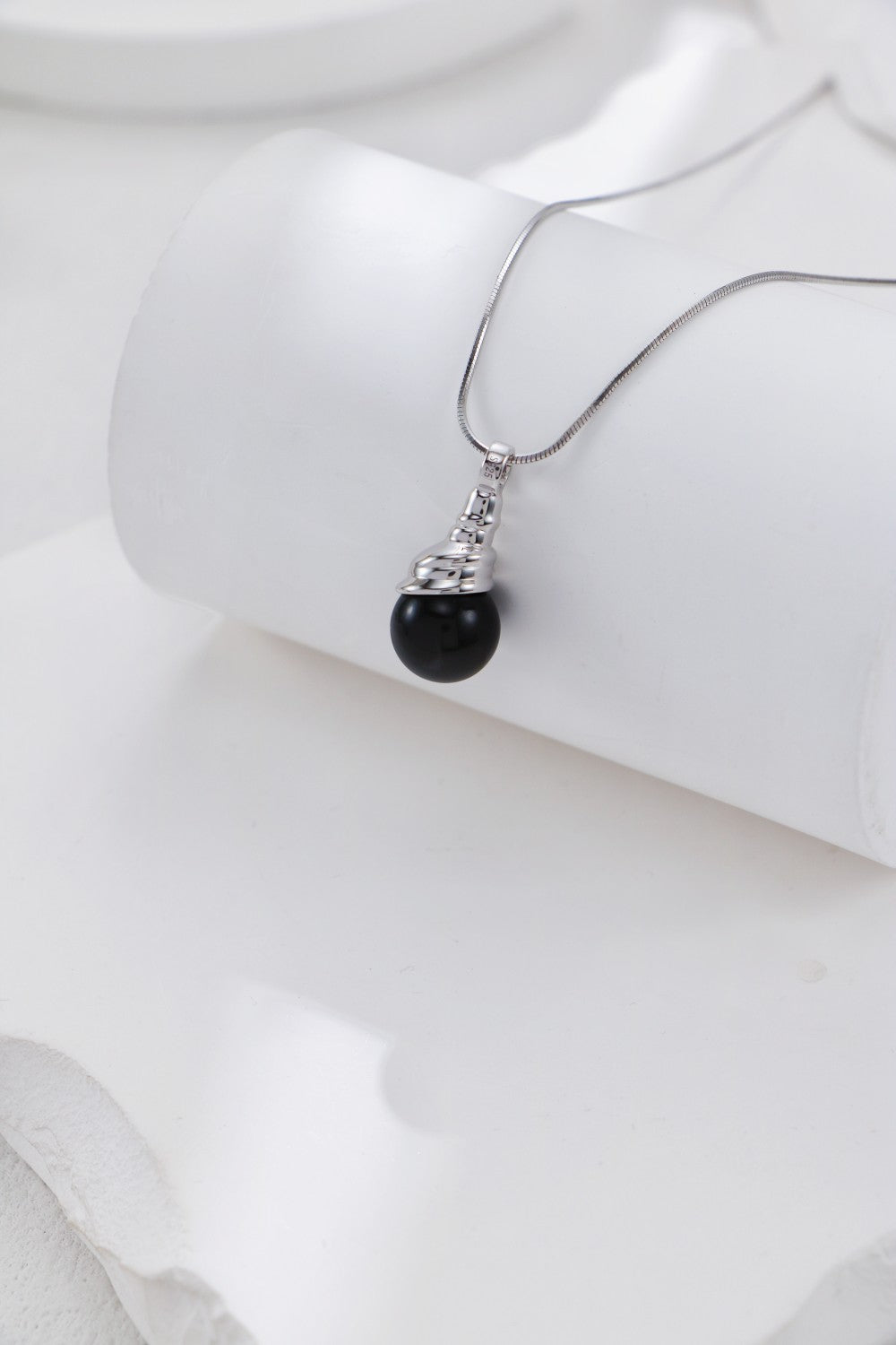 Niche Design Series Sterling Silver Black Agate Necklace
