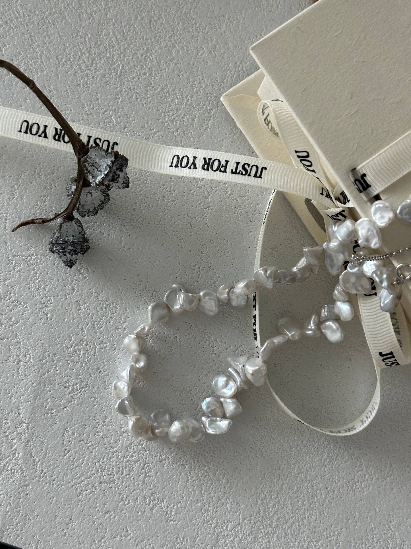 Keshi natural baroque pearl necklace