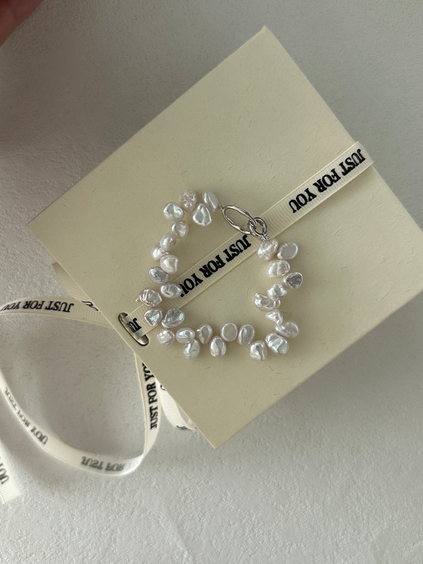 Keshi natural baroque pearl sterling silver bracelet