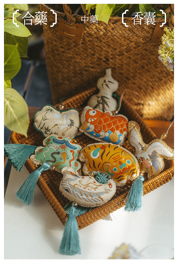 Intangible cultural heritage handmade tiger sachet