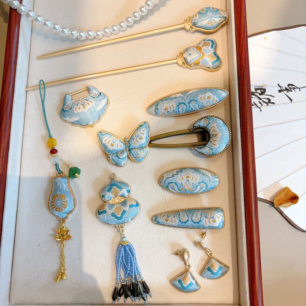 Intangible Cultural Heritage Chinese Silk Song Brocade Pure Handmade Pendant, Necklace, Jewelry