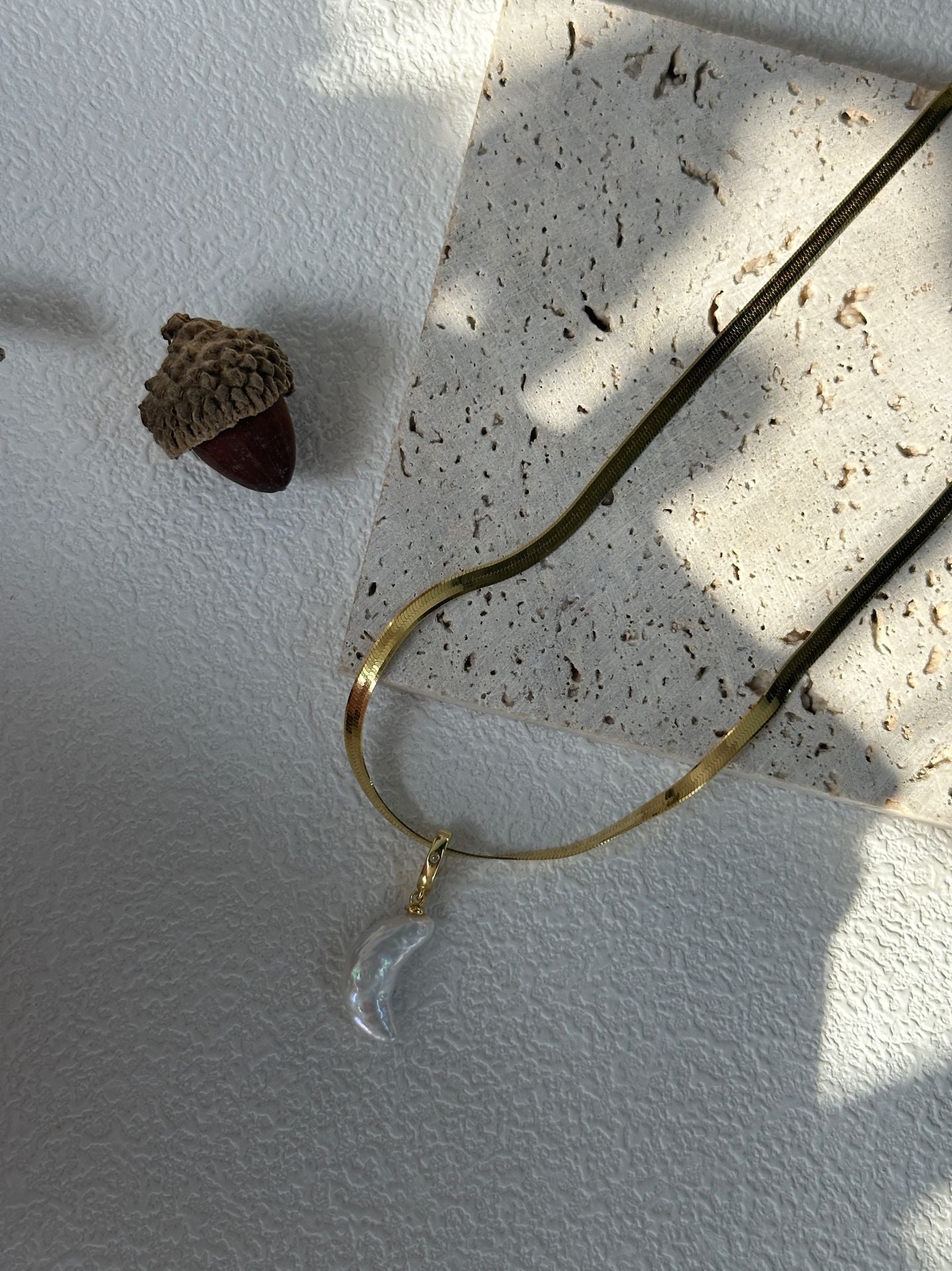 Sun, Moon and Star Baroque Pearl Necklace