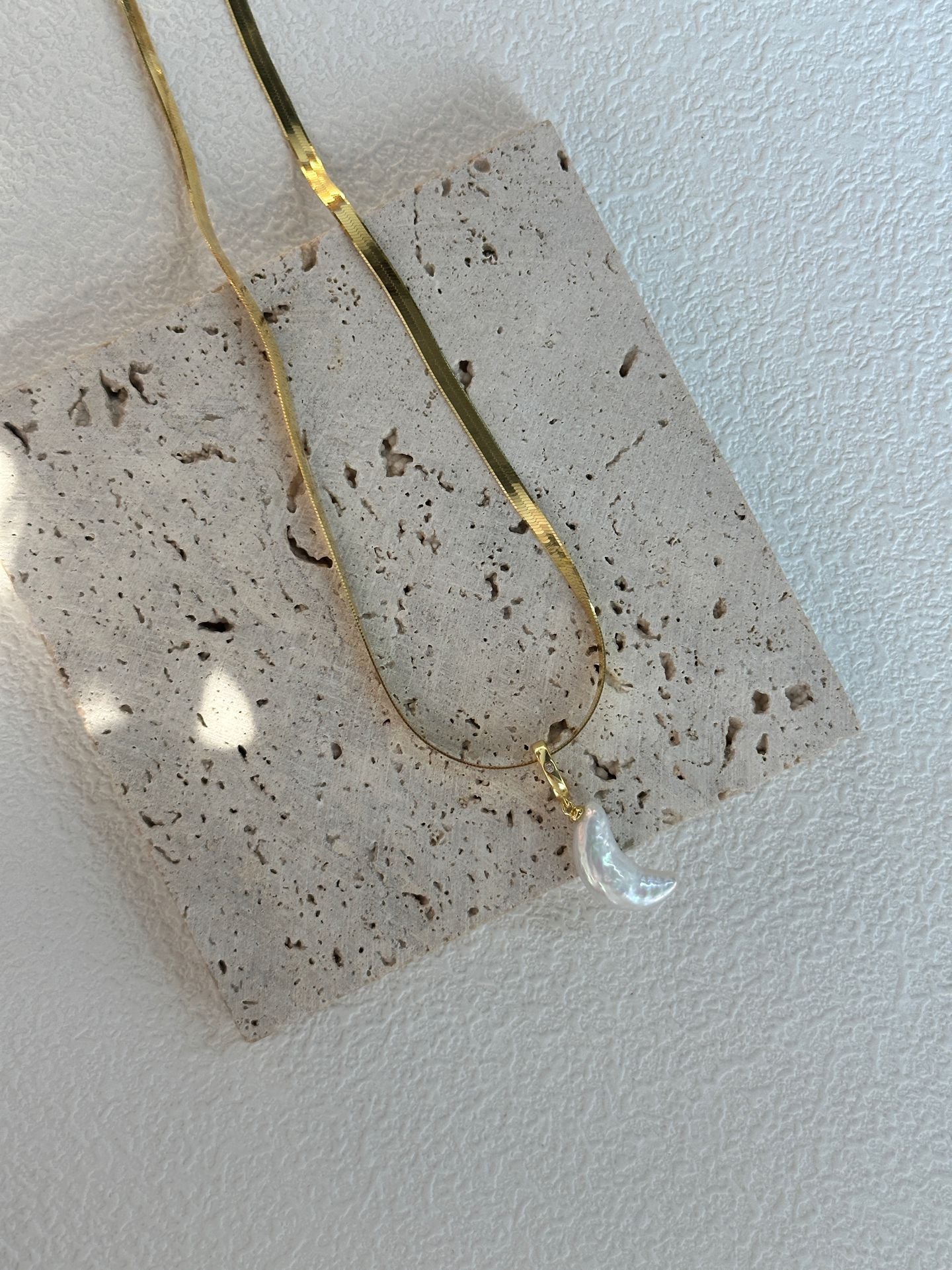 Sun, Moon and Star Baroque Pearl Necklace
