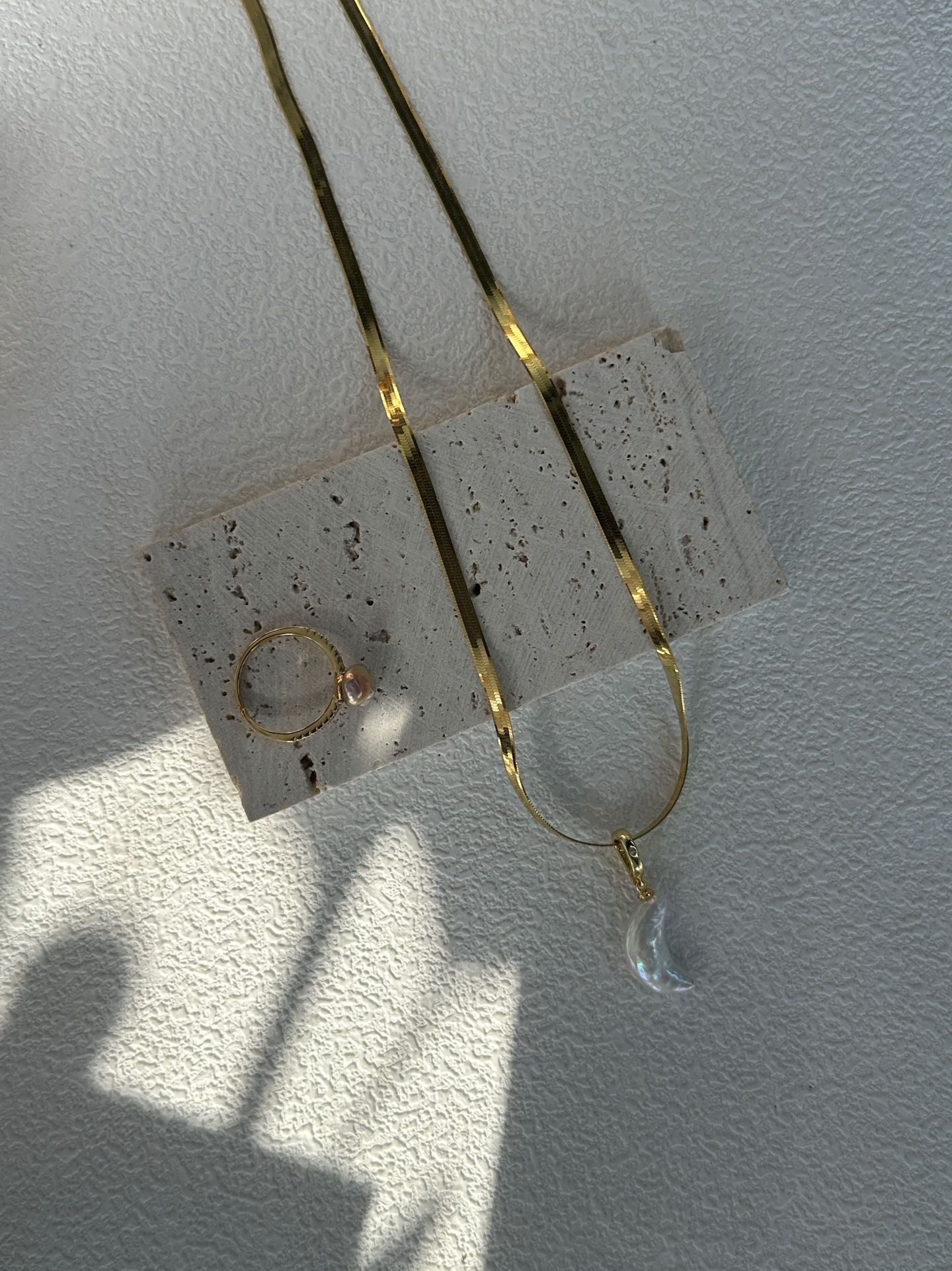 Sun, Moon and Star Baroque Pearl Necklace