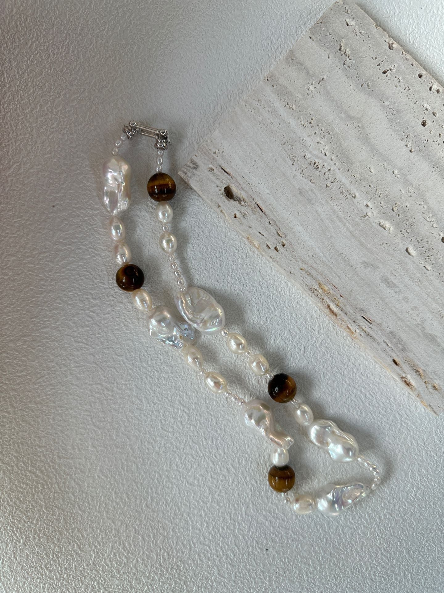 Amber Large Baroque Pearl Necklace