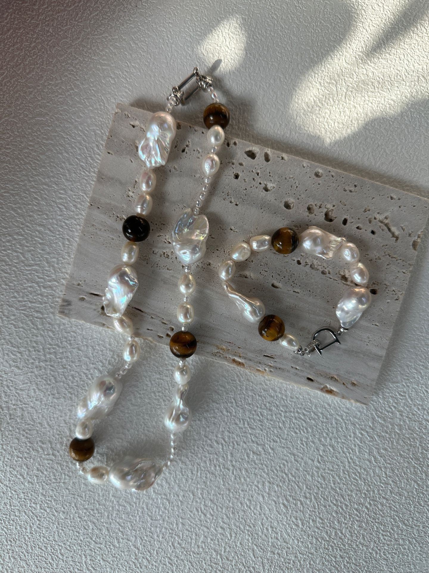Amber Large Baroque Pearl Necklace