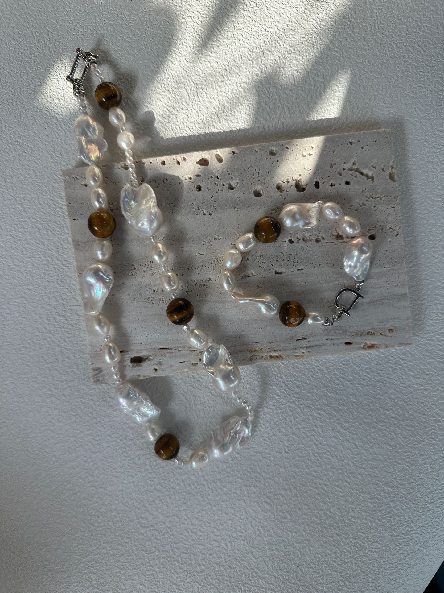 Amber Large Baroque Pearl Necklace