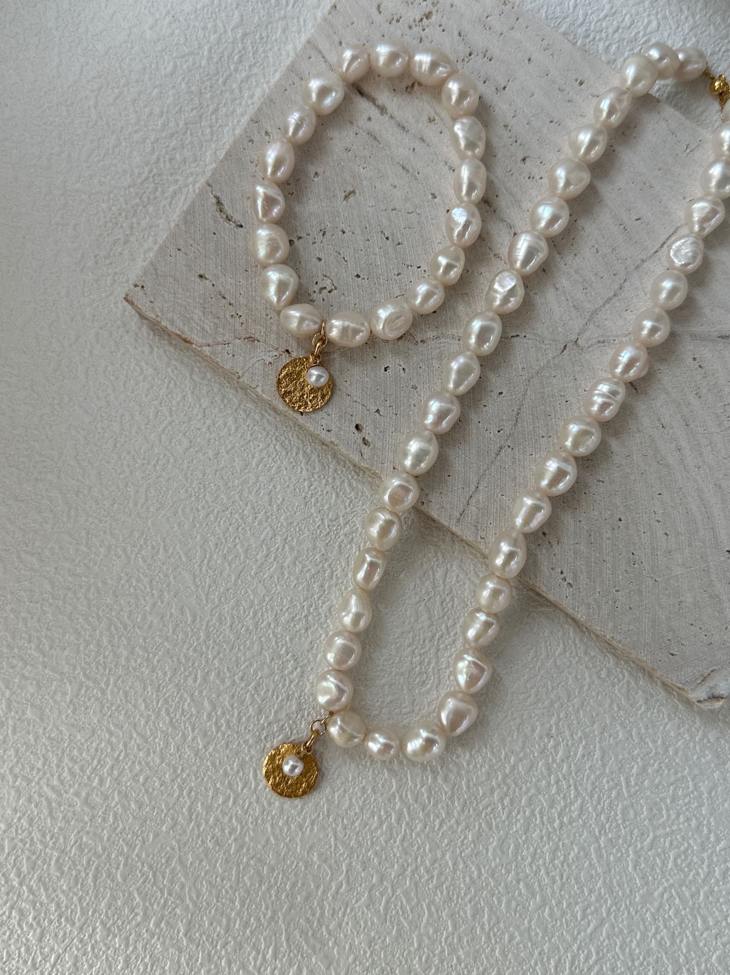 Pure natural baroque pearl bracelet