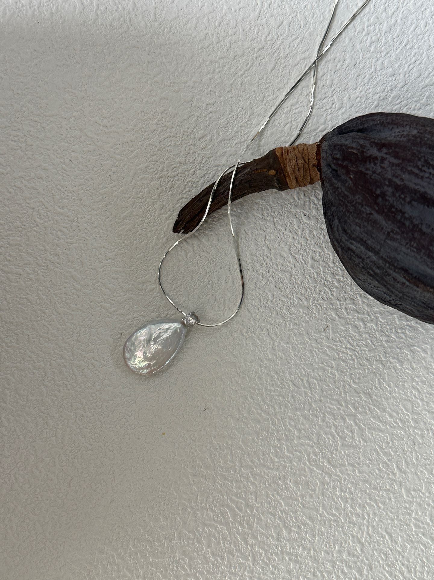 Pure natural Baroque large teardrop-shaped pearl necklace