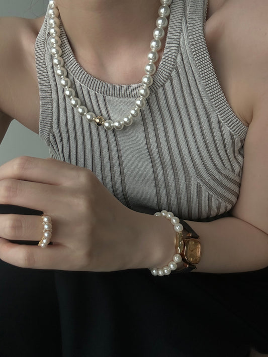 Natural freshwater pearl thread bracelet
