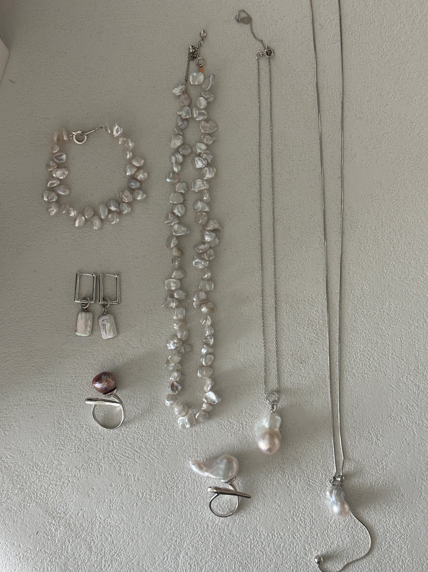Keshi natural baroque pearl necklace