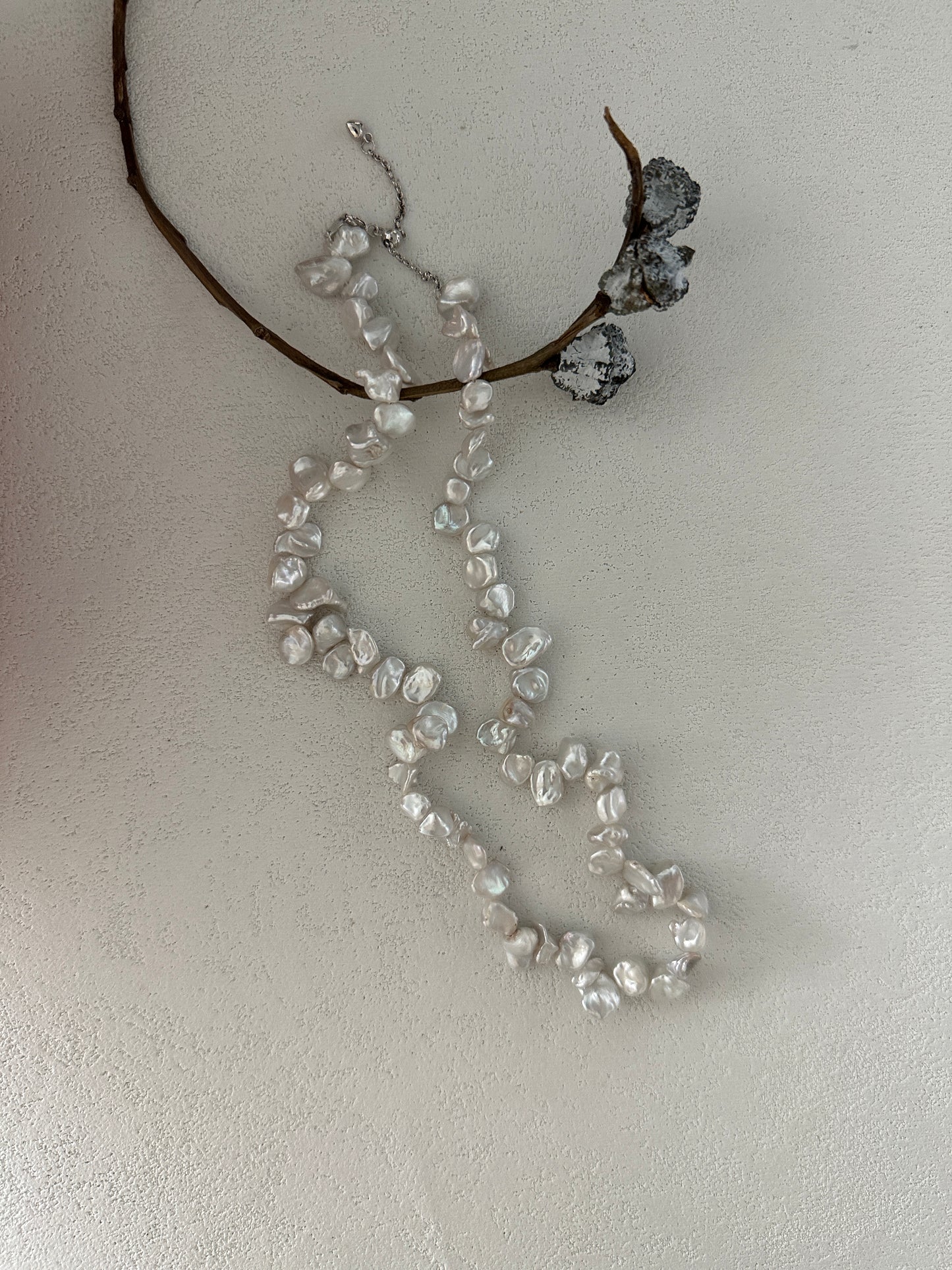 Keshi natural baroque pearl necklace