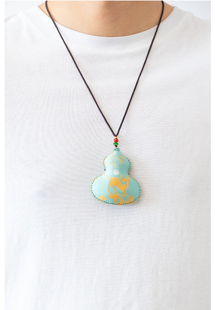 Intangible Cultural Heritage Handmade Gourd Scented Bag Necklace